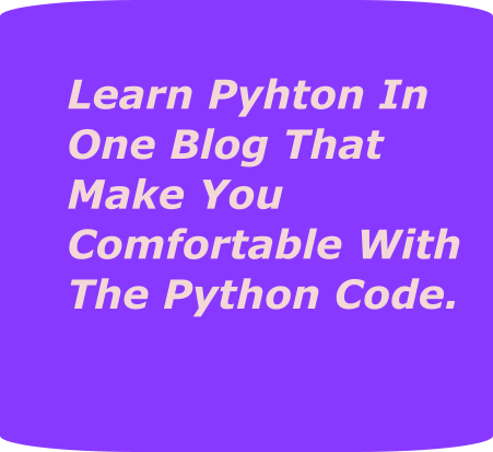 learn python in one blog