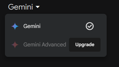 Gemini Ai's Upgrade Option in Gemini Portal or platform.