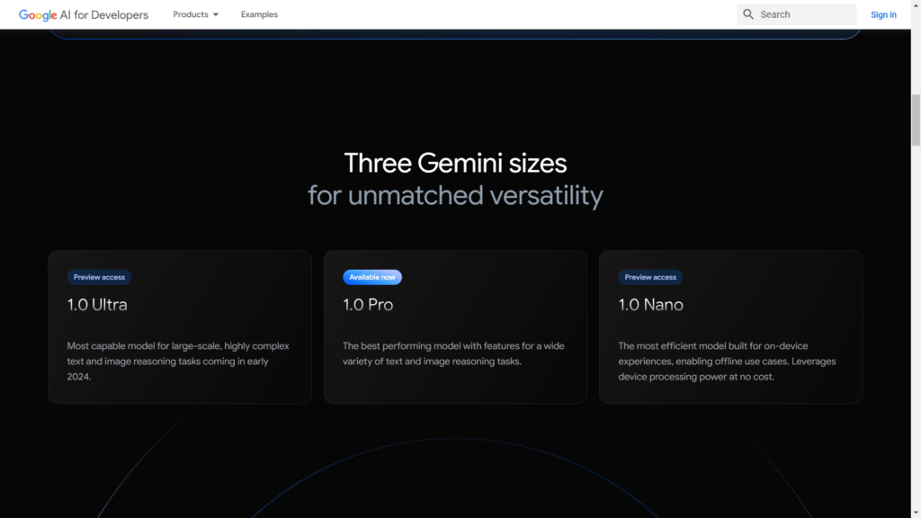 Gemini AI plans:
Gemini Ultra, Gemini Nano, Gemini Pro 