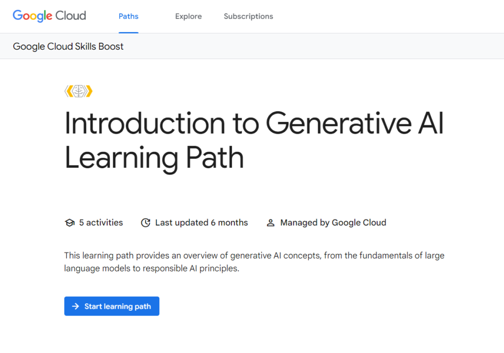 Google Artificial Intelligence Online Free WIth Certificate Course were Made By Google Cloud Skills Boost.